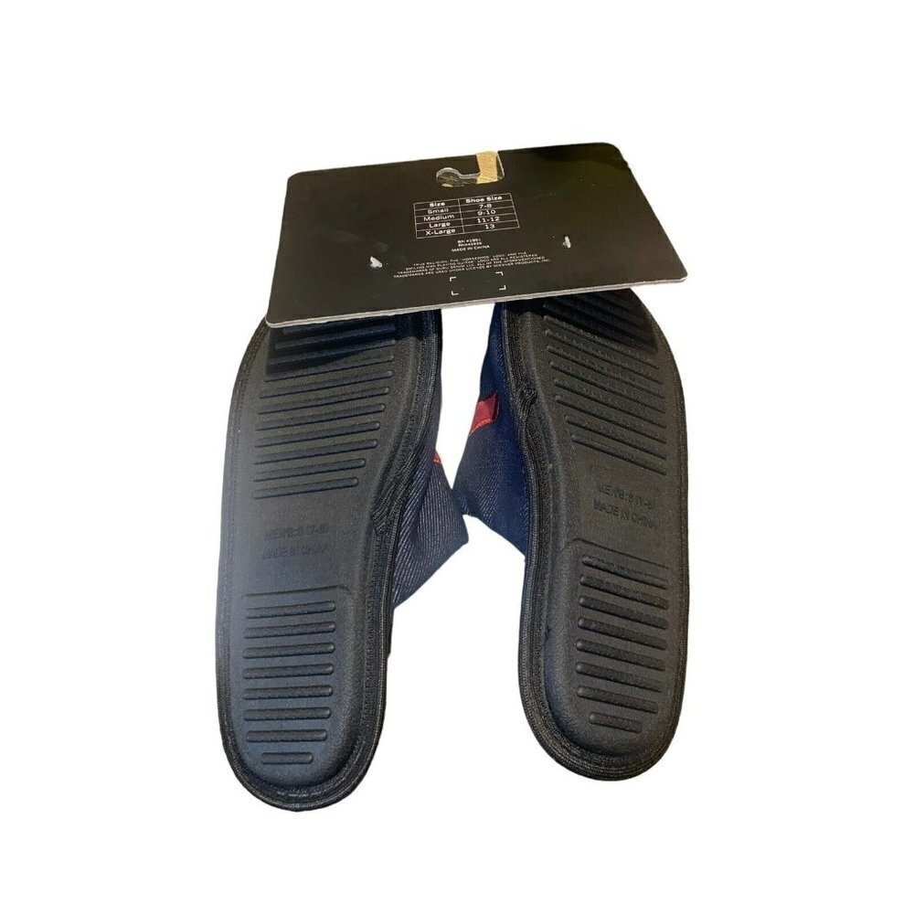 True Religion Slippers Dark Denim Men's Size Small 7/8 House Shoes New NWT - Picture 2 of 3